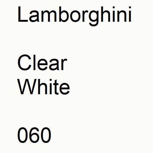 Lamborghini, Clear White, 060.